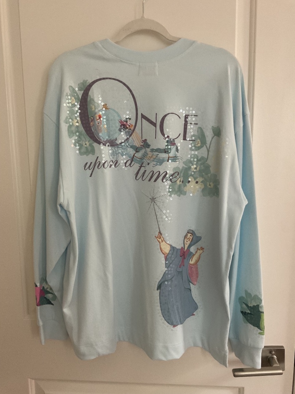 2025 Disney Parks Cinderella 75th Anniversary Long Sleeve Shirt W/ Sequins - Picture 6 of 7